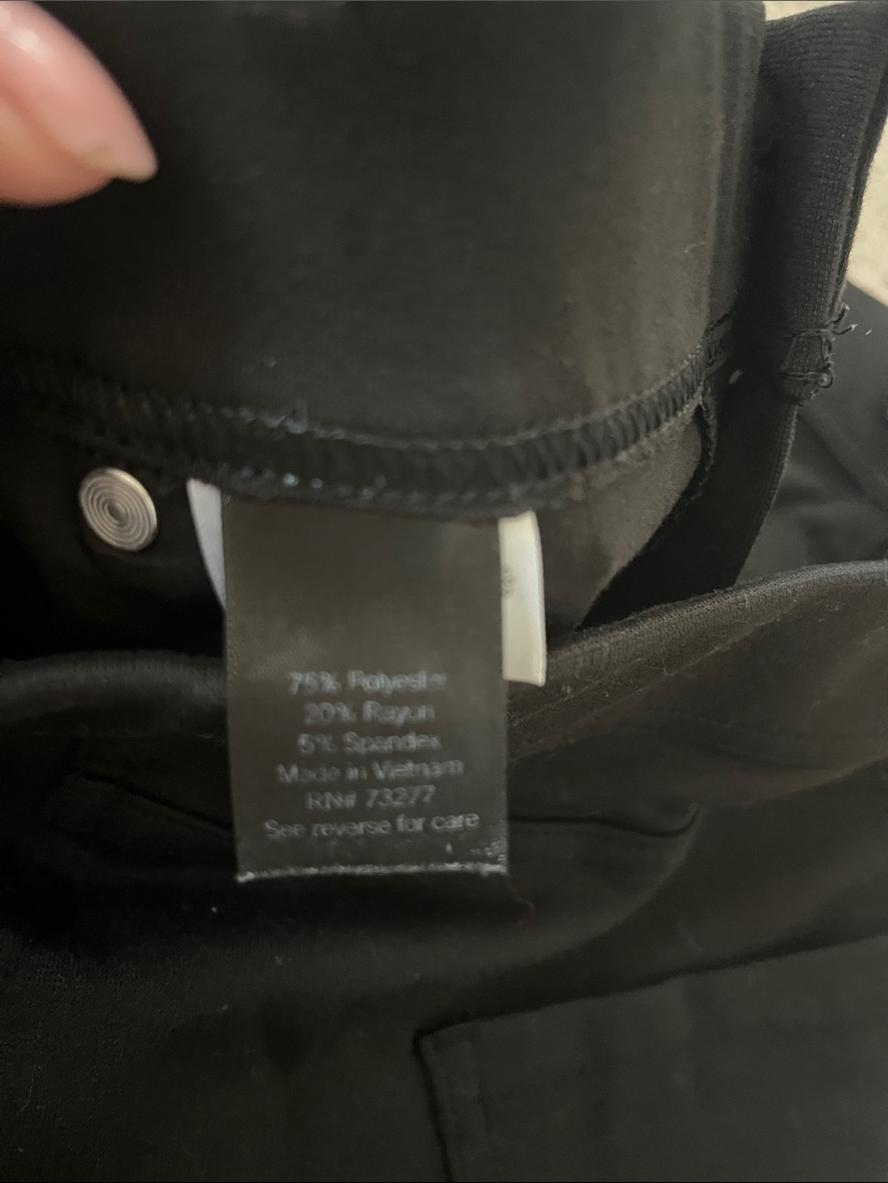 Simply Vera Classic Black Dress Pants - Picture 3 of 4